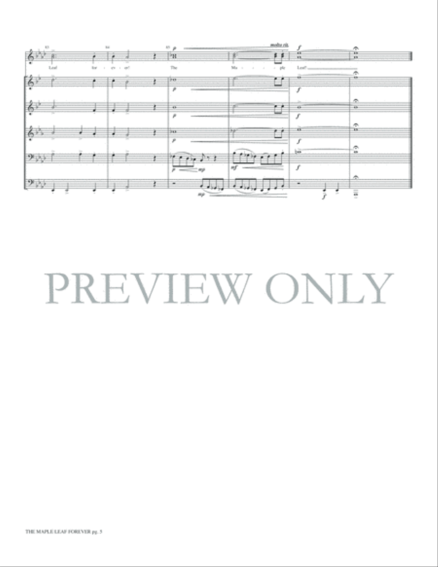 The Maple Leaf Forever Choir scores gallery preview page 7