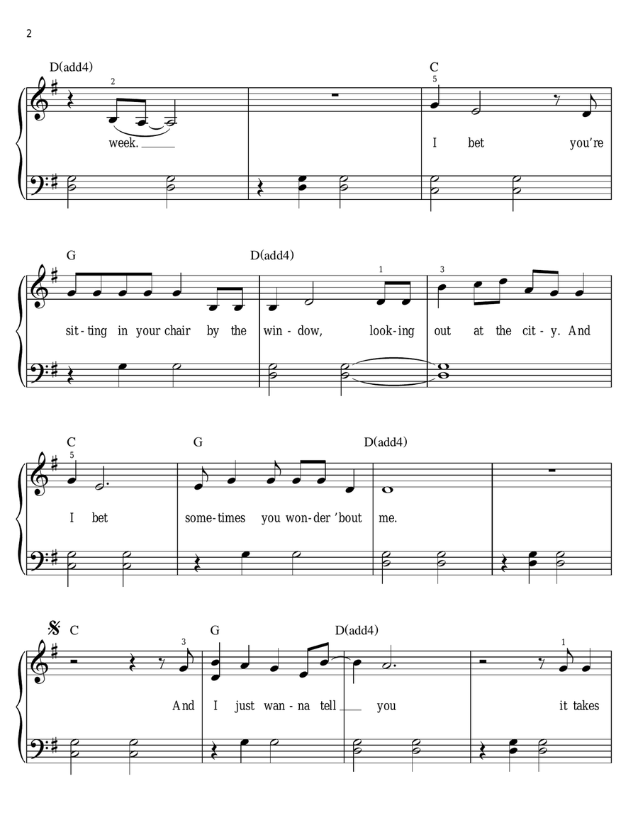 I Almost Do Easy Piano scores gallery preview page 2