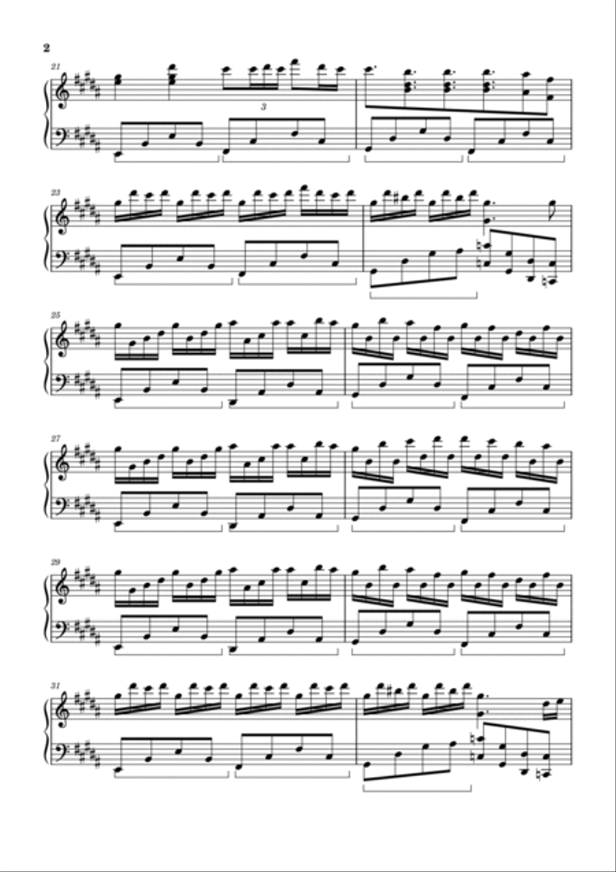 Flower Dance Variation Piano Solo scores gallery preview page 2