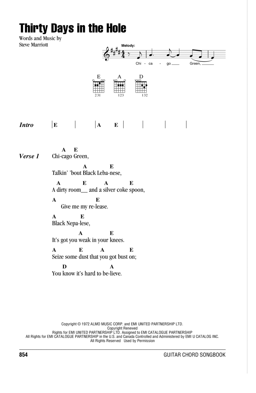 Thirty Days In The Hole Acoustic Guitar scores gallery preview page 1