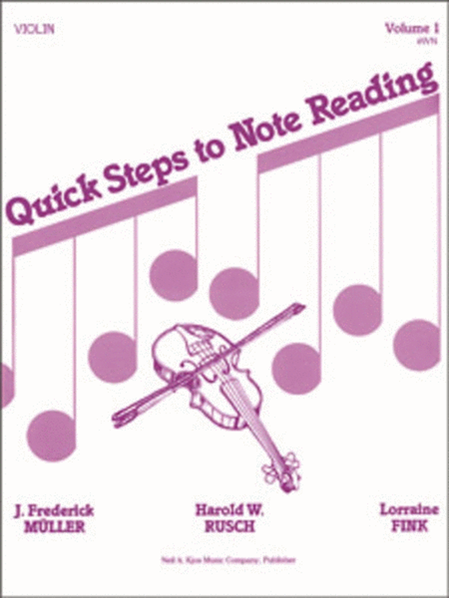 Quick Steps To Note Reading Book 1 Vln Solo
