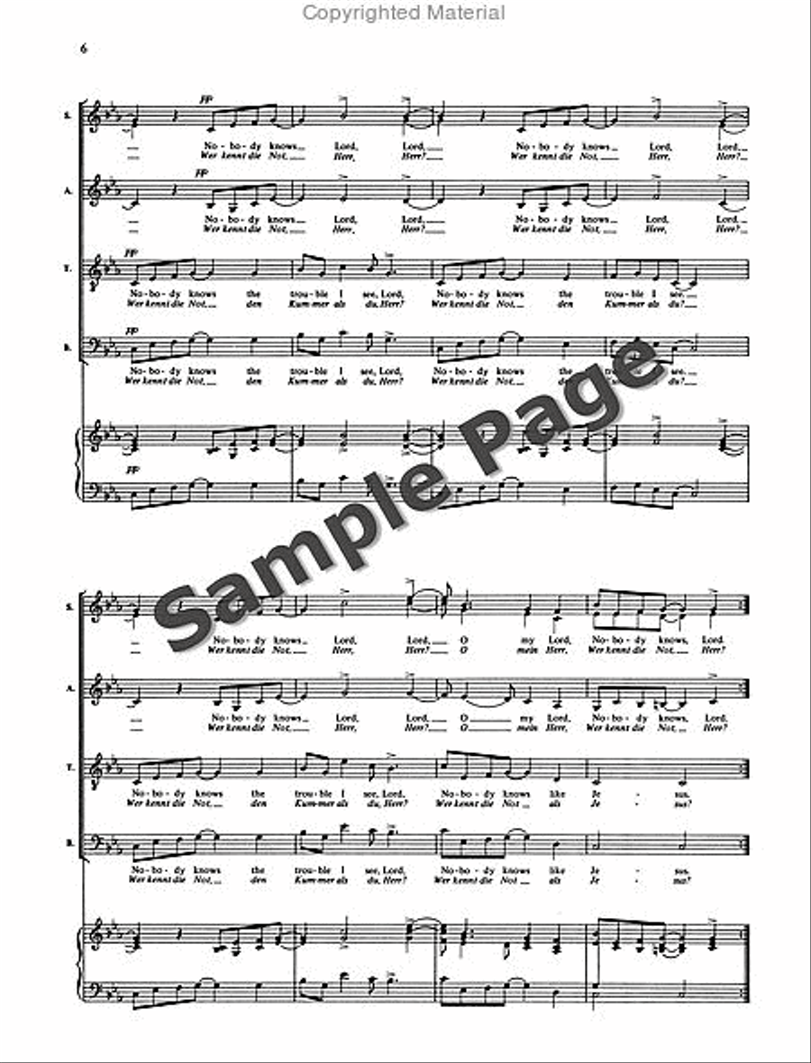 5 Negro Spirituals SSAATTBB scores gallery preview page 9