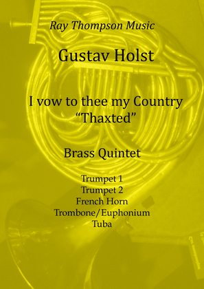 Book cover for Holst: I vow to thee my country (Thaxted) - brass quintet