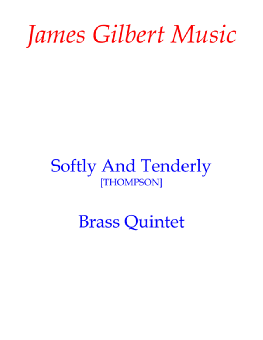 Softly And Tenderly Brass Ensemble scores gallery preview page 1