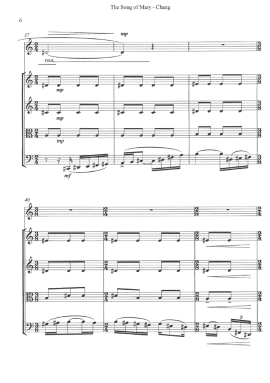 The Song of Mary String Quartet scores gallery preview page 6