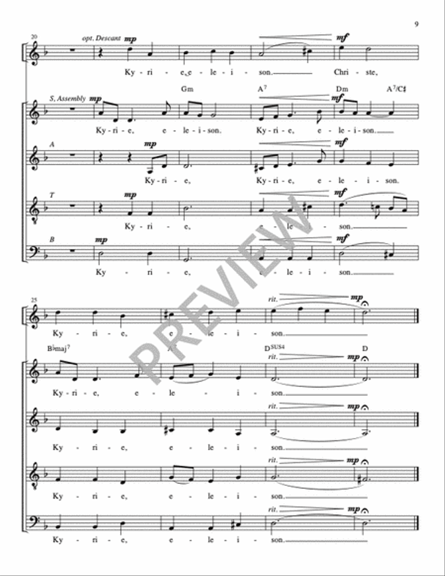 Mass of the Risen Lord - Guitar edition Guitar scores gallery preview page 10
