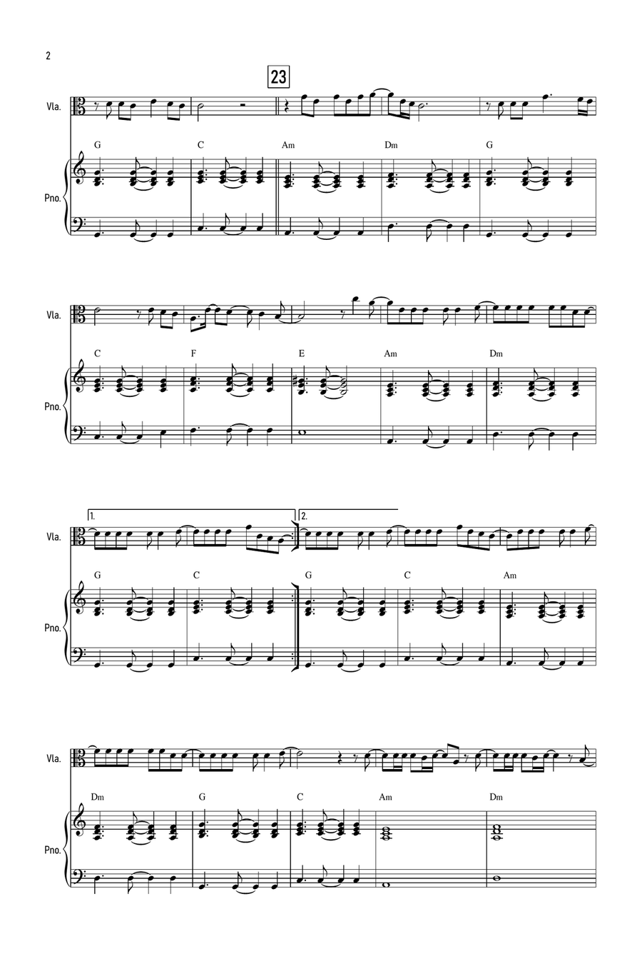 Flowers Viola scores gallery preview page 2