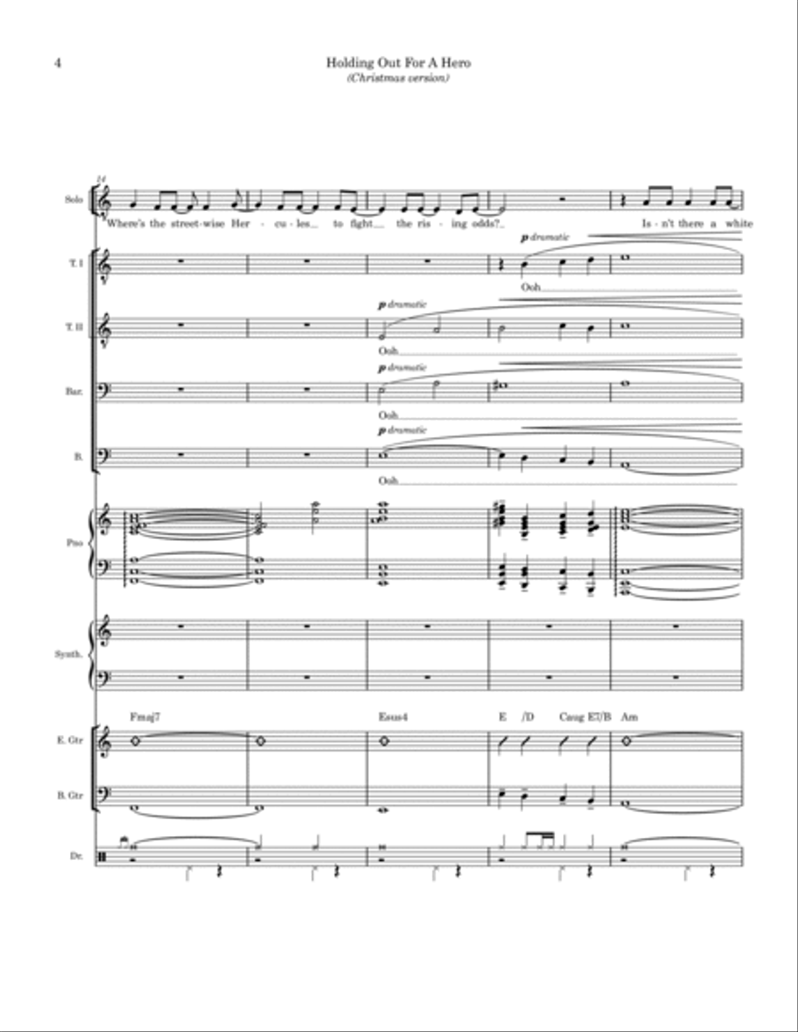 Holding Out For A Hero Small Ensemble scores gallery preview page 4