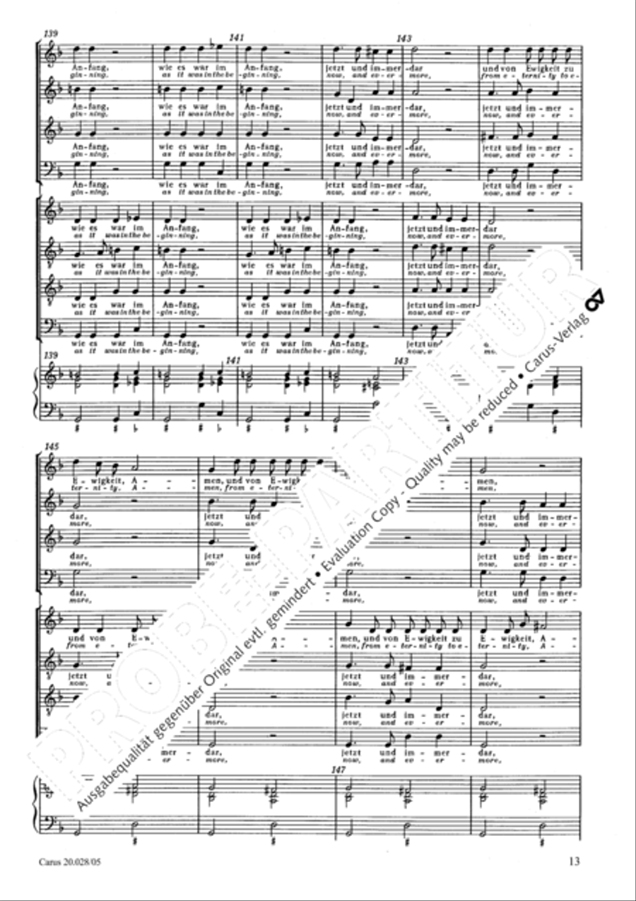 Blessed they who keep not the law of the ungodly (Wohl dem, der nicht wandelt im Rat der Gottlosen) Choir scores gallery preview page 14