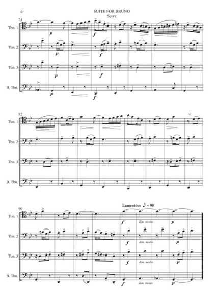 Suite for Bruno (Trombone Quartet) image number null