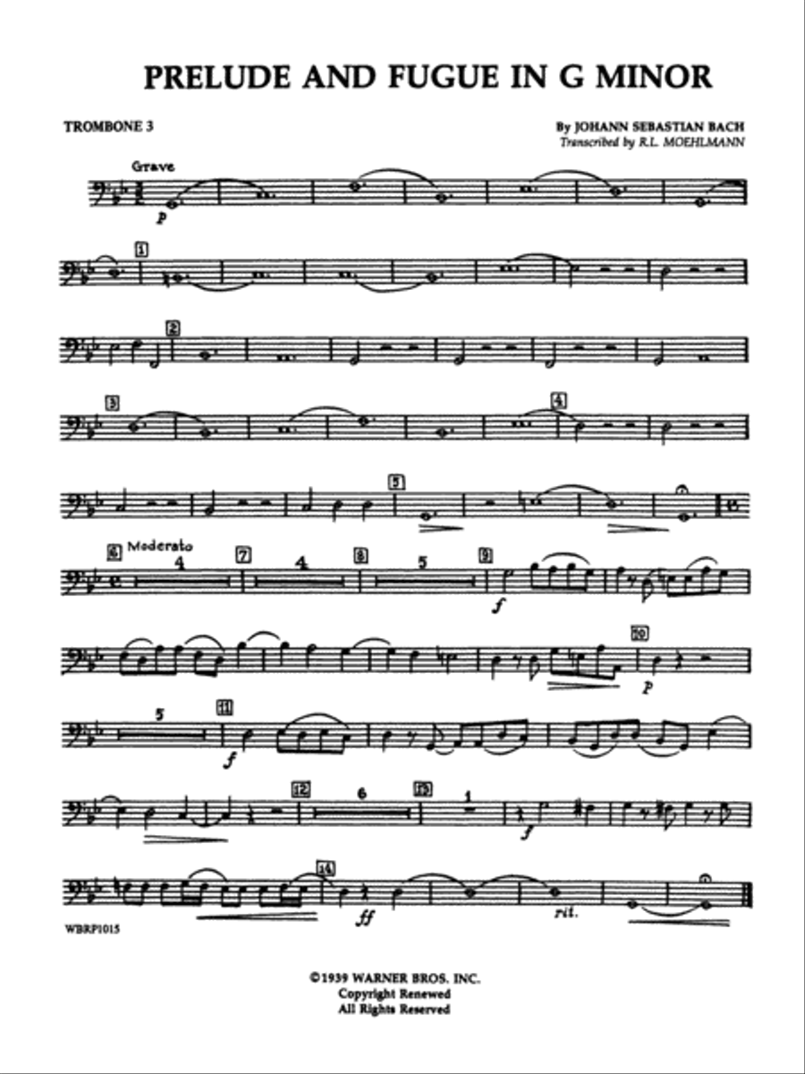 Bach shop prelude trombone