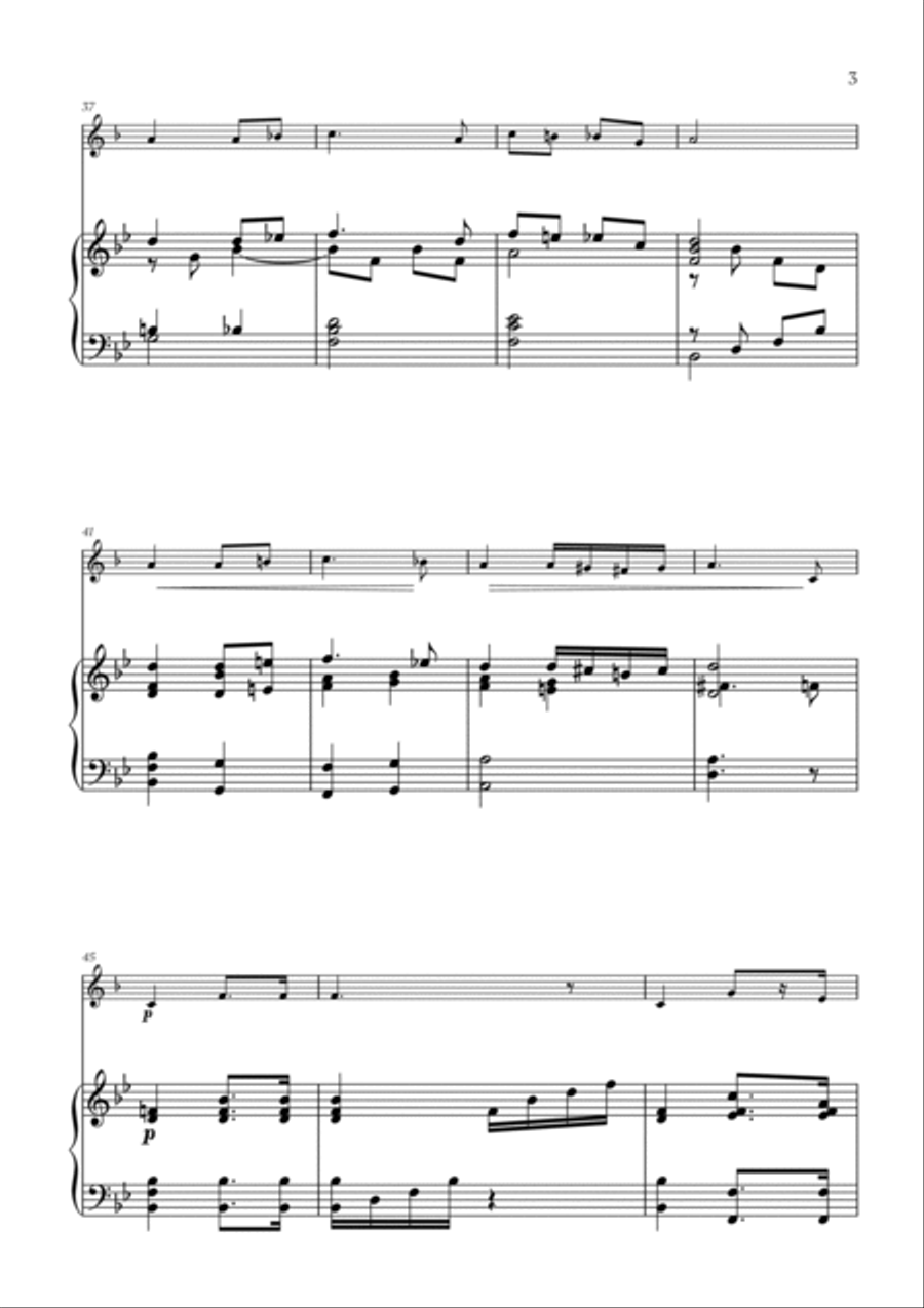 Richard Wagner - Wedding March (Here comes the Bride) (for French Horn and Piano) Horn scores gallery preview page 3