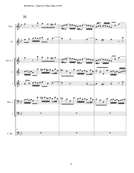Fugue in G Minor, BWV 542 (Great) (Woodwind Octet) image number null