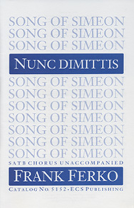 Book cover for Nunc Dimittis (Song of Simeon)