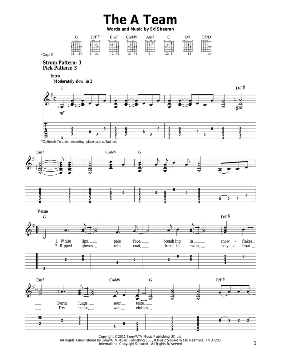 The A Team Acoustic Guitar scores gallery preview page 1