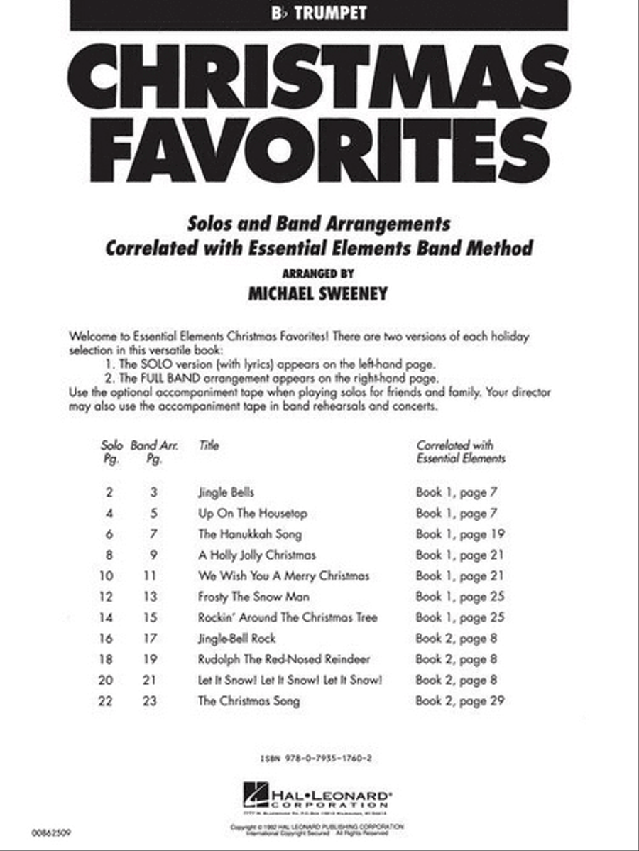 Essential Elements Christmas Favorites Concert Band Methods scores gallery preview page 3