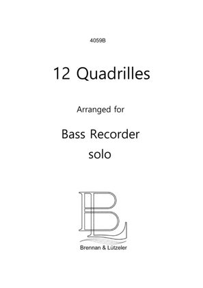Book cover for 12 Solo Quadrilles For Bass Recorder