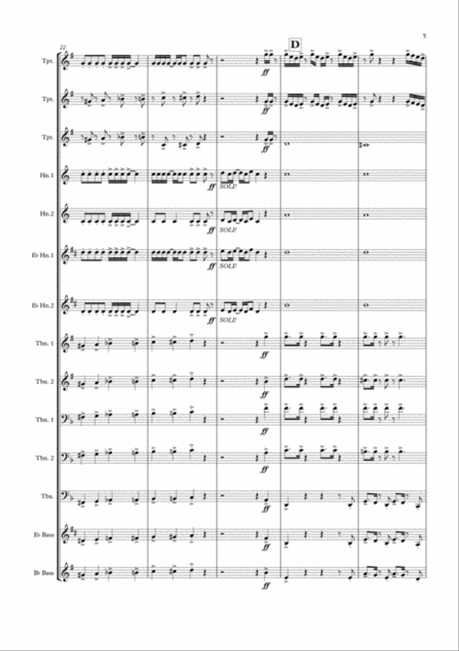 Uptown Funk Small Ensemble scores gallery preview page 5