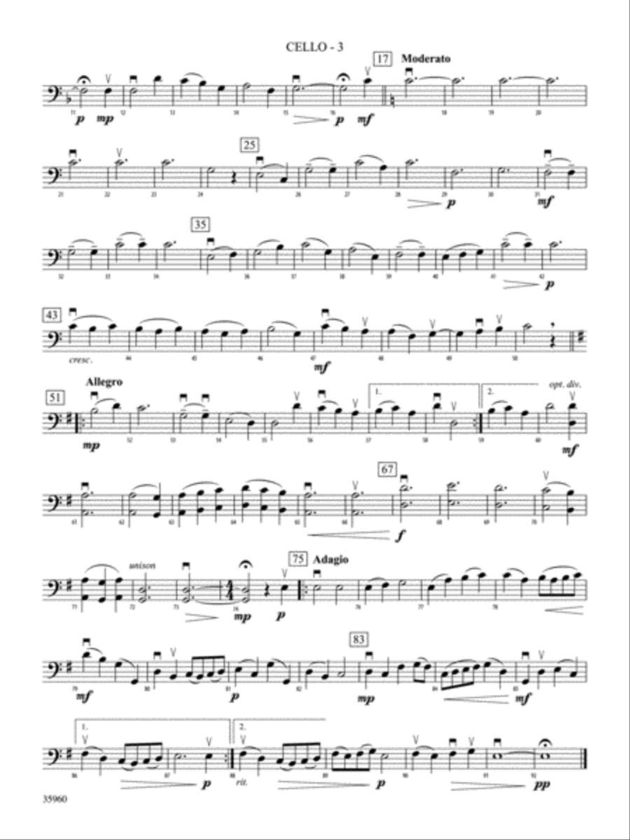 A Dickens Christmas Carol Suite: Cello String Orchestra scores gallery preview page 3