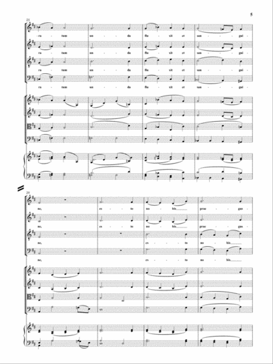 Ave Verum Corpus for Choir SATB, String Orchestra and Organ 4-Part scores gallery preview page 6
