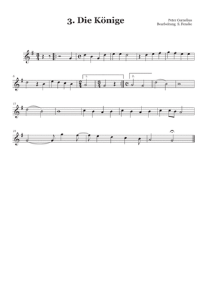 Peter Cornelius Weihnachtslieder - 3. Die Könige - Flöte
