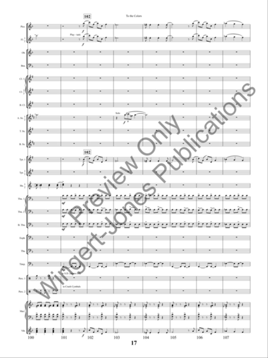 To The Colors Concert Band scores gallery preview page 20