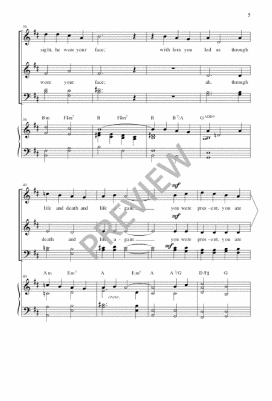 Before This Universe Burst Forth in Light 4-Part scores gallery preview page 6