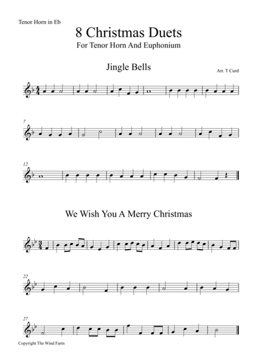8 Christmas Duets for Horn in Eb and Euphonium in Bb