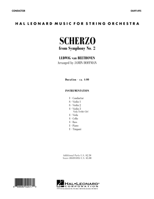 Book cover for Scherzo from Symphony No. 2 - Conductor Score (Full Score)