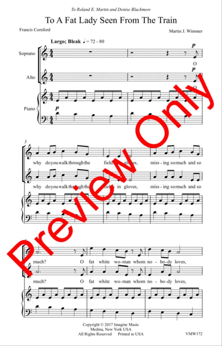 To a Fat Lady Seen from the Train SA scores gallery preview page 4