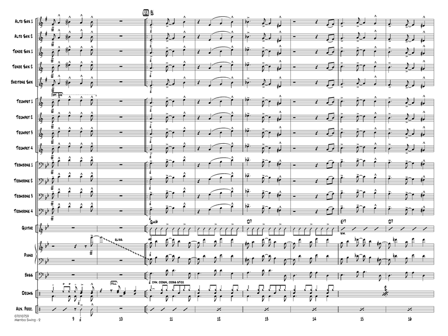 Mambo Swing (arr. Roger Holmes) - Full Score Jazz Ensemble scores gallery preview page 2