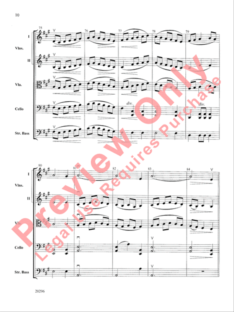 Fantasy on Amazing Grace String Orchestra scores gallery preview page 11