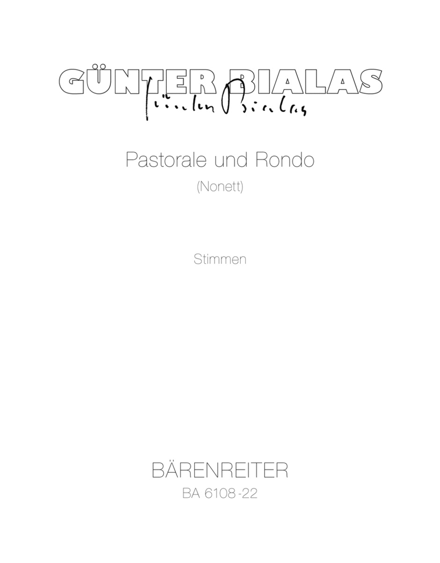 Pastorale und Rondo (1969) Chamber Music scores gallery preview page 1