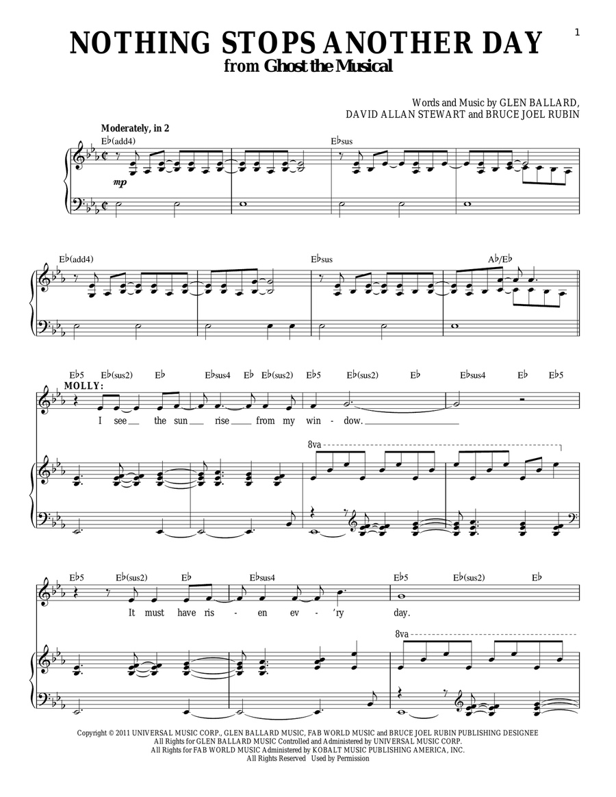 Nothing Stops Another Day Voice scores gallery preview page 1