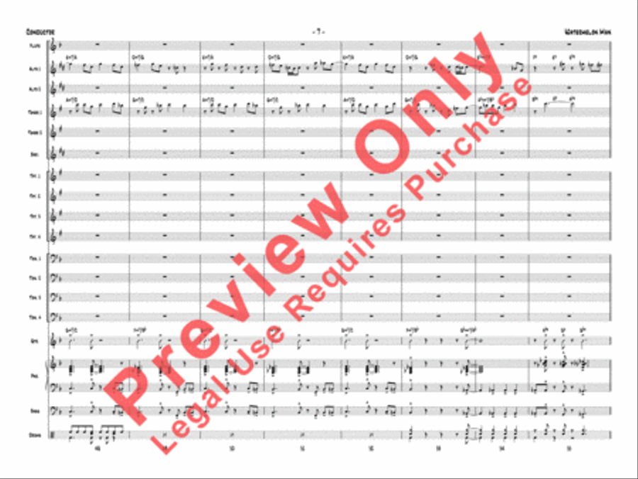 Watermelon Man (score only) Jazz Ensemble scores gallery preview page 10