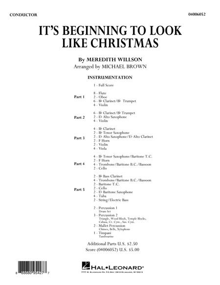 It's Beginning to Look Like Christmas (arr. Michael Brown) - Conductor Score (Full Score)