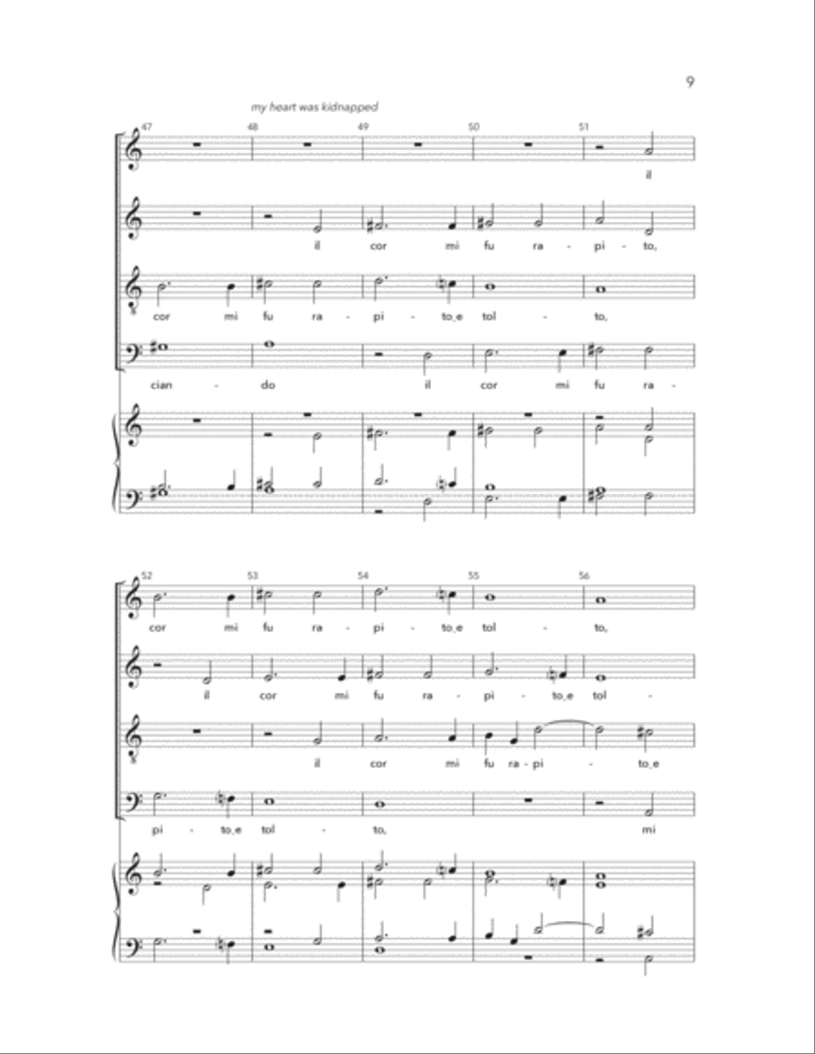 Baciai Per Aver Vita 4-Part scores gallery preview page 7