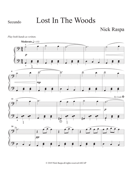 Lost in the Woods (1 piano 4 hands) Secundo image number null