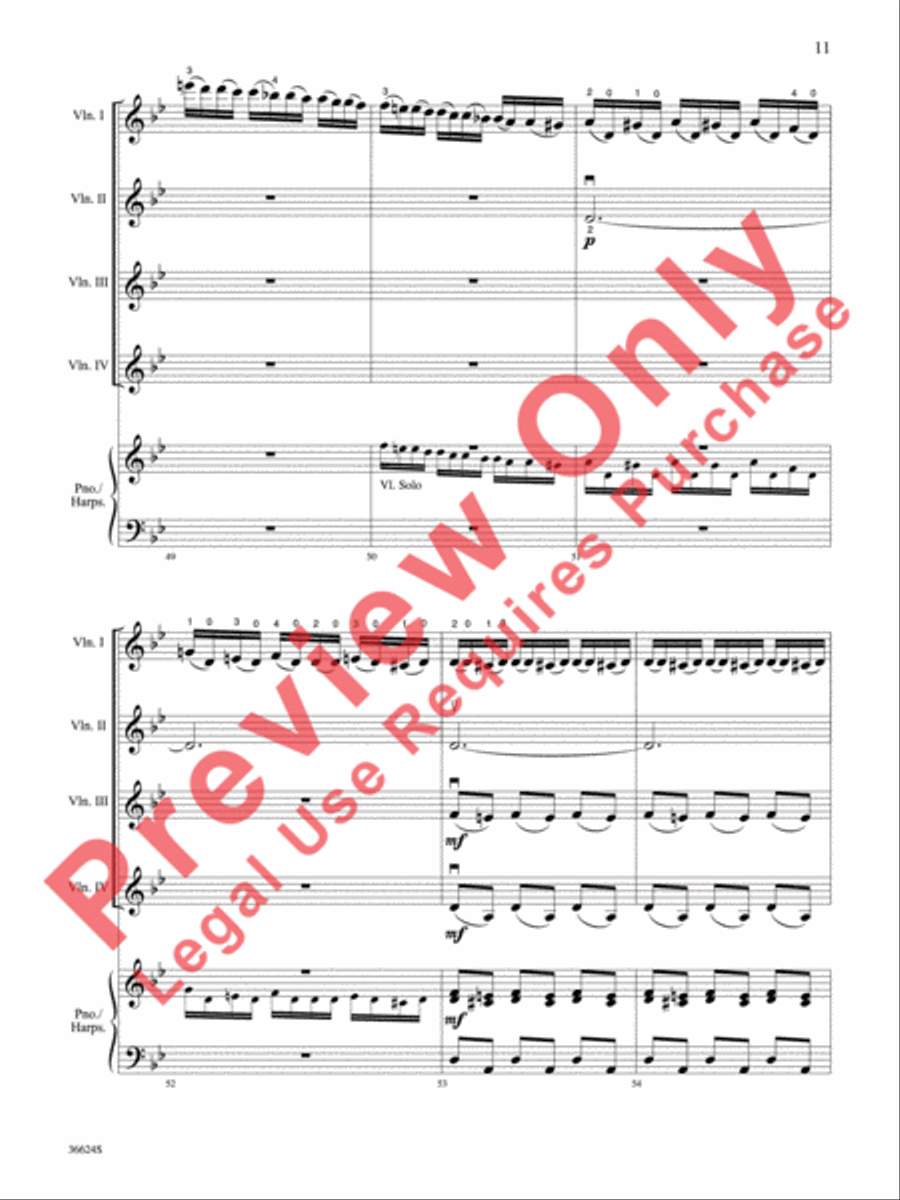 Violins Go Vivaldi -- Two Movements for Violin Quartet Small Ensemble scores gallery preview page 12