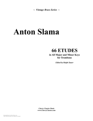 Book cover for 66 Etudes in all Major and Minor Keys for Trombone