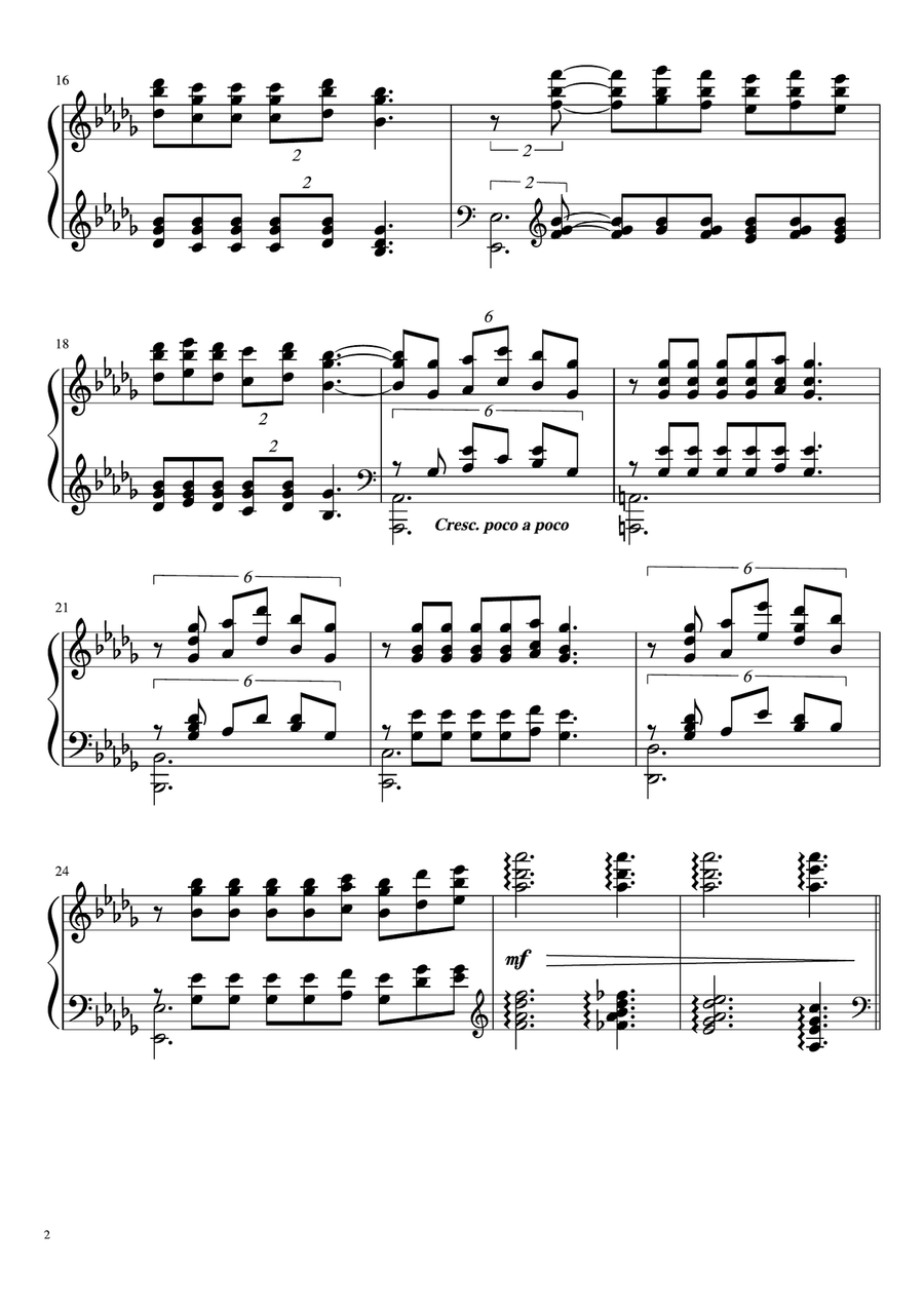 C. Debussy - Clair de Lune Easy Piano Easy Piano scores gallery preview page 2