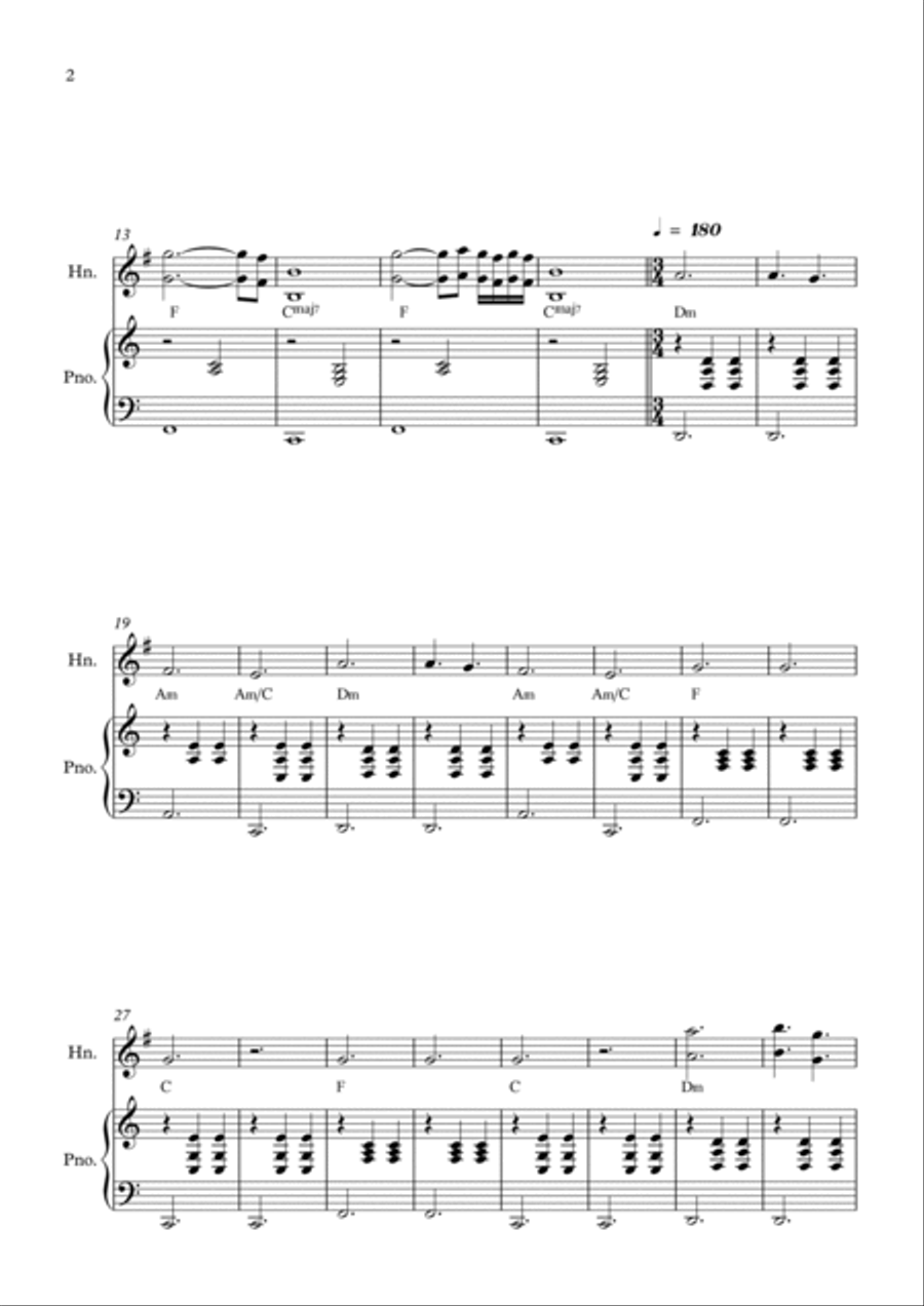 La Valse D'amelie Horn scores gallery preview page 2