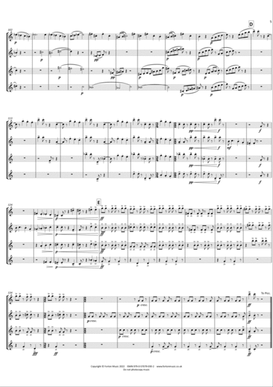 Medieval Suite Medieval Suite Flute Quartet scores gallery preview page 5