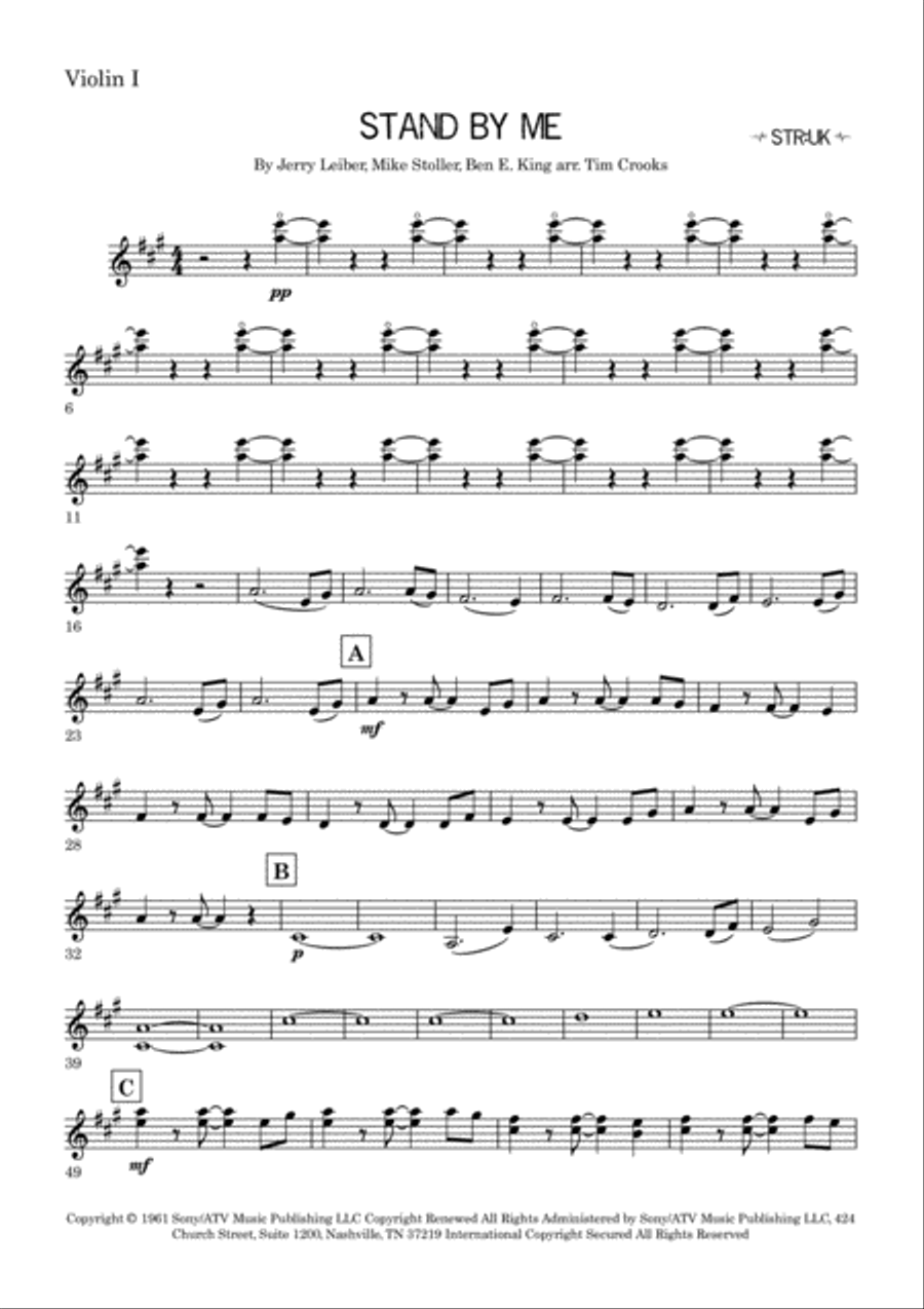 Stand By Me String Quartet scores gallery preview page 6