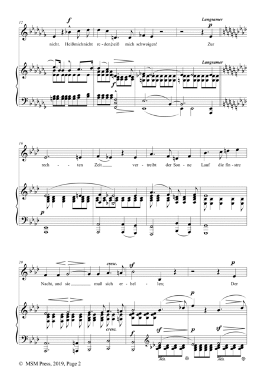 Schumann-Heiß mich nicht reden,heiß mich schweigen,Op.98a No.5 in a♭ minor Voice scores gallery preview page 3