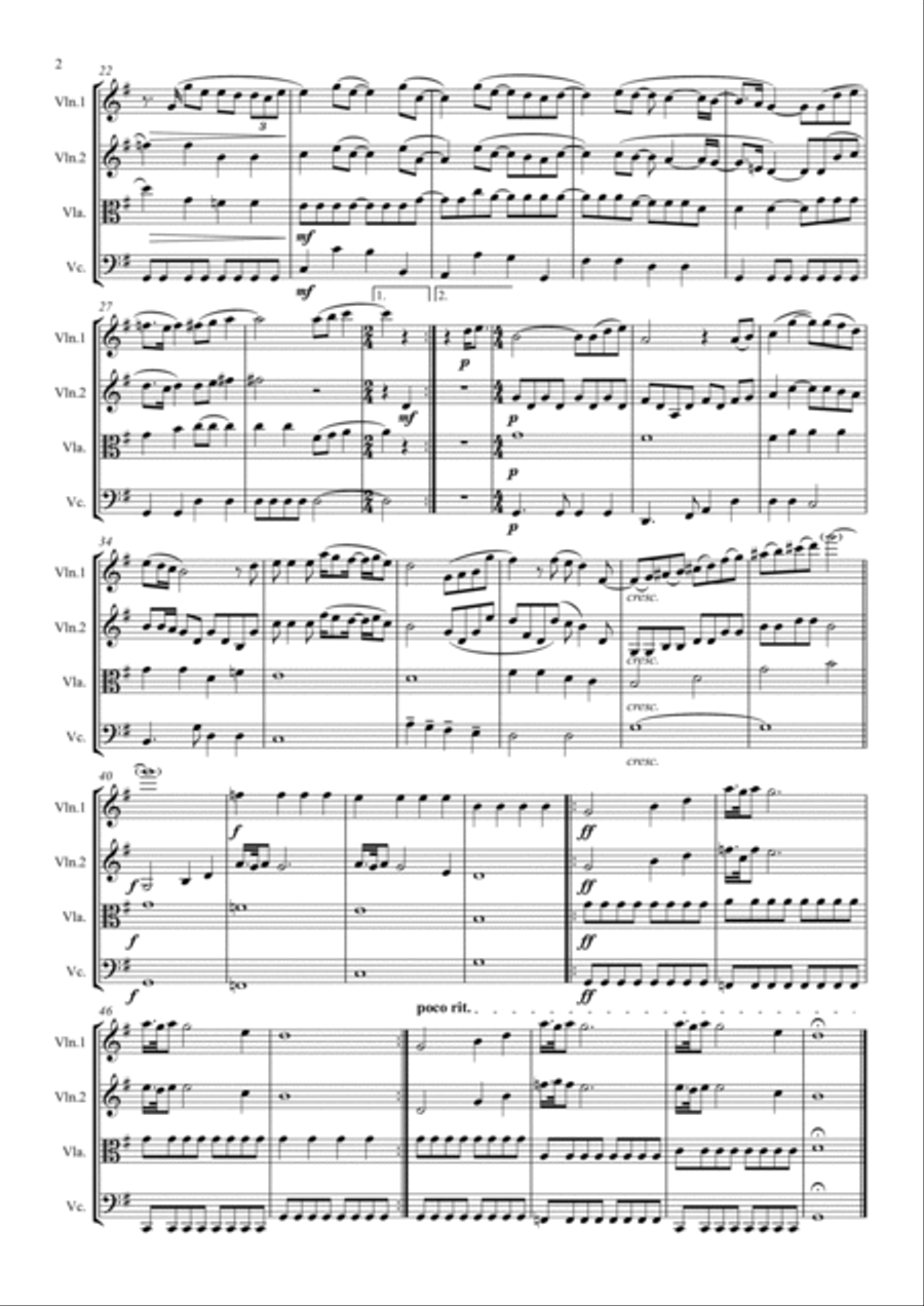 Hey Jude String Quartet scores gallery preview page 3