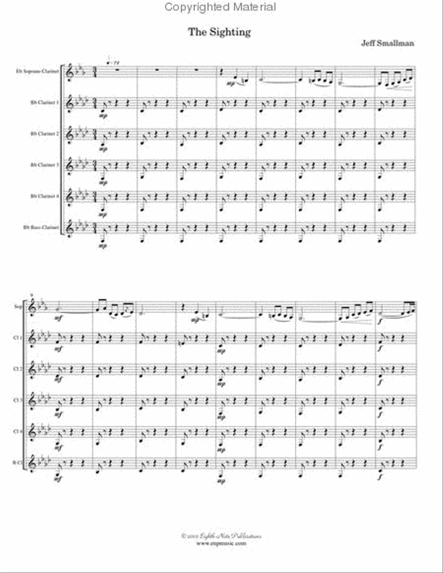 The Sighting Clarinet Quartet scores gallery preview page 2