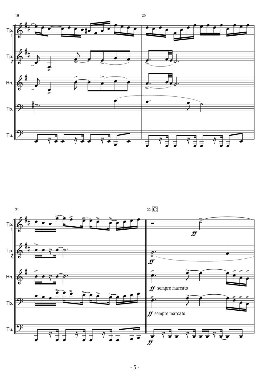 The Final Bell Brass Ensemble scores gallery preview page 5