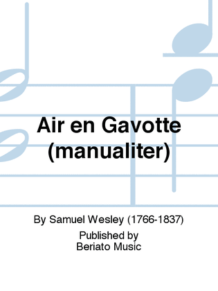 Air en Gavotte (manualiter)