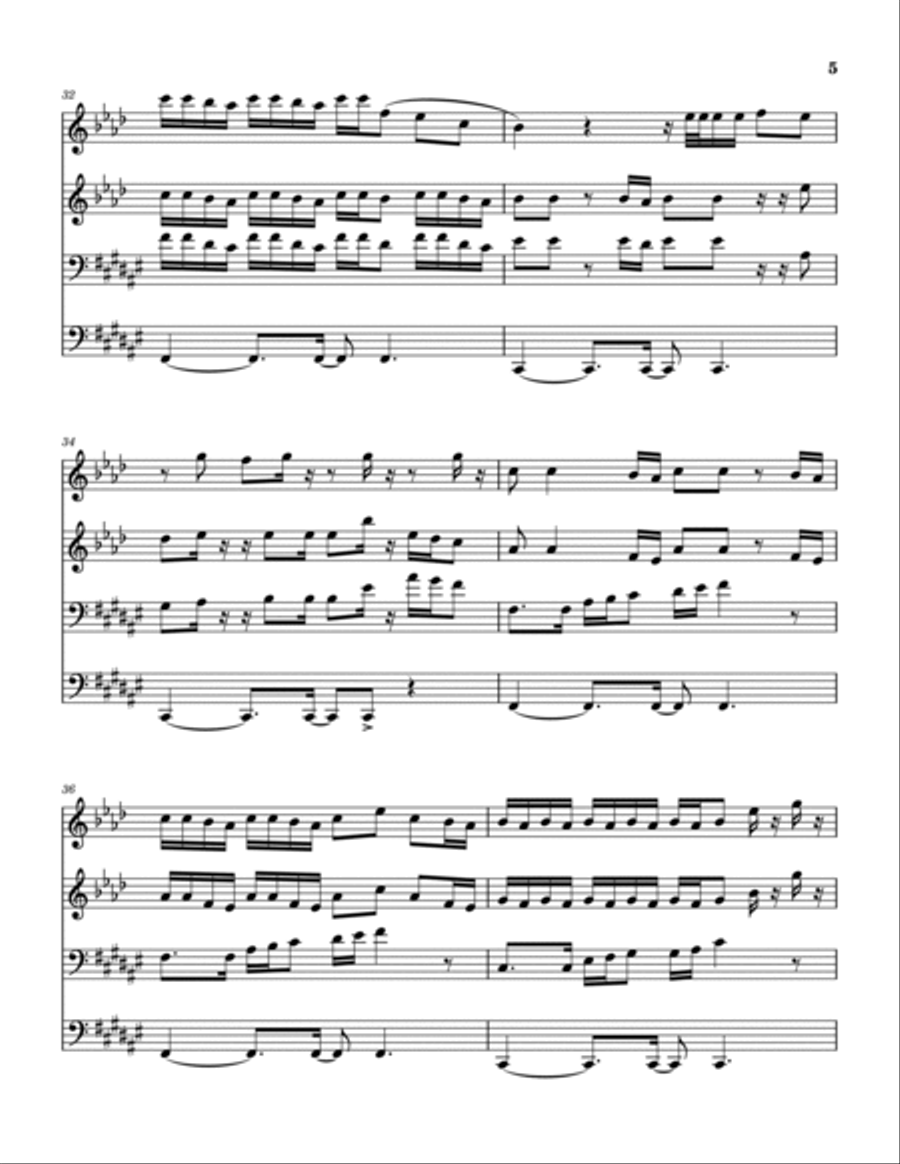 Fancy Like Christmas Brass Quartet scores gallery preview page 6
